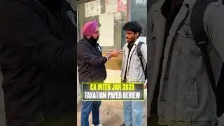 CA Inter Jan 2026 Taxation Paper Review 🔥 #Shorts #CA #PW
