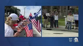 Rallies held in Palm Beach County in support, opposition to President Trump