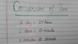 conversion of time // class 4 // math
