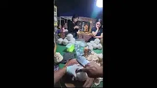 Uncut POV | Coconut Shell Peeling & Whole Fruit Sales | Real-Time Vendor Rhythm