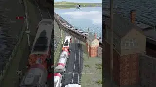 Kecelakaan Kereta Api Cepat Melintasi Persilangan 3 Kereta Api #train #automobile #indianrailways