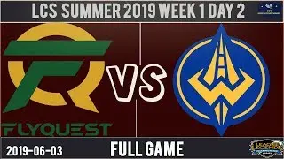 FLY vs. GGS Full GAME | LCS Summer 2019 | Week 1 Day 2 | FlyQuest vs Golden Guardians FLY vs GGS