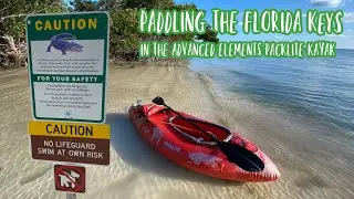 Paddling the Florida Keys in the Advanced Elements Packlite Kayak.