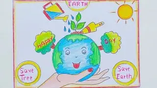 Earth day Drawing|save Environment day Drawing|Earth Day Poster|Save Earth Drawing|saveTreesaveEarth