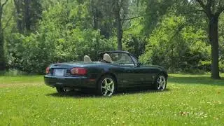 Special Edition British Racing Green Mazda Miata Beauty shots in the country side