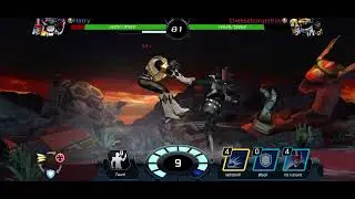 Zack (with the Dragon shield) vs the phantom ranger (power rangers Legacy Wars) 