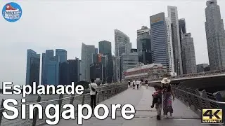 [4k] 🇸🇬 Discovering the Best of Esplanade, Singapore: A Fascinating Walking Tour | A treadmill walk