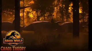 Triceratops and other Dinosaurs escape the fiery locusts! Jurassic World Chaos Theory Season 4 Clip
