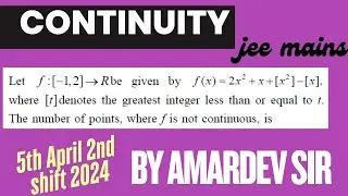 LET f:[-1,2]----- R be given by f(x)=2x^2+x+[x^2]-[x],where [t] denotes the greatest integer ....