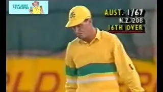 Dial a Deano! Magnificent Dean Jones six off Gavin Larsen during the 2nd WSC Final MCG 1990/91