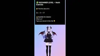 Beginner Math Exercise 🟢 Solve for x | Live #LiveMath