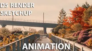 Autumn Walkway Animation &ndash; Created in SketchUp & D5 Render