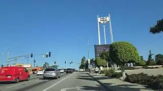 DAYTIME DRIVE NEAR LOS  ANGELES INTENATIONAL  AIRPORT |  PALM TREES,STADIUMS &PLANES,,🚙✈️🌴🏙️