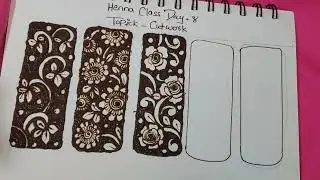 Alshifa mhendi class day 8 cutwork n fillup design tutorial #mehndi #bridalmehndi#hennanewmahendi  