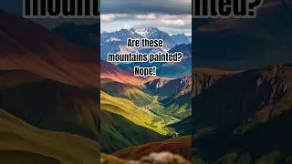 Are These Mountains Painted Nope! They&rsquo;re Real! #amazingfacts#NaturalWonders  #WorldBeauty #YTShorts