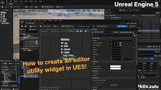 How to create an editor utility widget in UE5