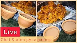 Chai Pakore Recipe | Tasty Aloo Pyaz ke Pakore | cookinglive | livecooking