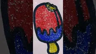 Ice cream glitter satisfying 🍦 #art #drawing #glitter #icecream