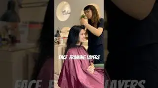 Face framing layers #haircut #layered #layers #cut #hairtransformation #tutorial #vasai #virar