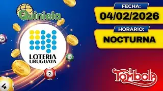 Sorteo Nocturno de Quiniela y T&oacute;mbola - 4/02/2026 / Emisi&oacute;n en directo de Loteria Uruguaya