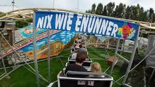 Gold Rusher - B&uuml;gler (Onride) Achterbahn SBF Visa | Bad Kreuznacher Jahrmarkt 2023 | #4k#djiaction3