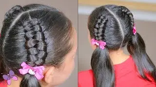 Como Hacer Trenza Oruga en Colitas | Peinados para Niñas
