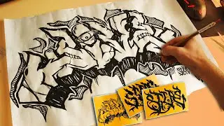 Monster Graffiti Piece Freestyle Speed Art