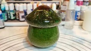 This Turned Out So COOL!  A Quick Tutorial on Creating This MOSSY DIY Resin Mushroom Jar!  🍄