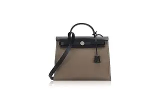 Hermes Vache Hunter Toile Herbag Zip 31 PM Etoupe Ebene