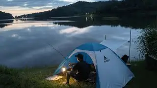 Berkemah Sendiri Pinggir Waduk, Mancing Ikan sampai Pagi