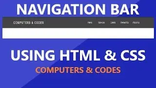 Simple Horizontal Navigation Bar - HTML & CSS | Computer Conversation