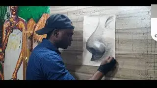 Step-by-Step Nose Drawing | Realistic Charcoal Art