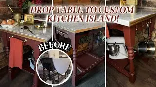 Flea Market Flip: Drop Table to Custom Kitchen Island! Frenchic Makeover