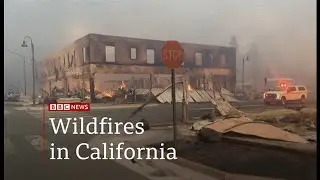 Weather Events 2021 - Dixie wildfire & others in California (USA) - BBC News - 10th August 2021