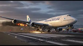 Panama Airline Boeing 747 INSANE Hard Landing After Runway Emergency | Full Disaster Breakdown GTAV
