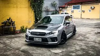 Full turboback exhaust system on a Subaru WRX