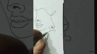 Modern Portrait Drawing | Real Time Sketch ✍️ | 1 Minute Art #Shorts #art #pencilsketch