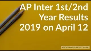 AP Intermediate Results 2019, AP Inter 1st year Results, AP Inter 2nd Year Results