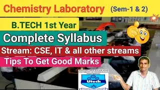 B.TECH  Chemistry Laboratory  Complete Syllabus  For 1st Year | | MAKAUT