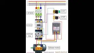 dol starter and single phase preventer control wiring diagram #wiringdiagram #starter #electrical