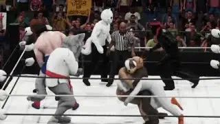 WWE BattleTeam Goose & Hunter vs Sweet Cat & Brown Cat vs Reindeer & G Dog vs Fat Cat & Andrew