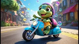 Twinkle Turtle's Magic Scooter | Fun Turtle Song for Kids | Magical Adventure Rhyme
