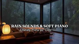 Peaceful Piano + Soft Rain 🎶 3 Hours Relaxing Music for Stress Relief, Sleep, Relax, Study, Calming