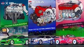 Epic Rotary, V8 & High-RPM JDM Engine Swap | Ultimate Cinematic Car Animation ⚙️💥