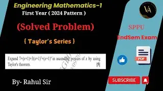 Solved Problem | Taylor's series | Engineering Mathematics-1 | Vijaya Academy | #sppu #M1