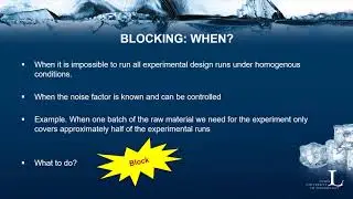 Introduction to blocking in experimental design