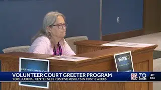 Volunteer greeters bringing joy to Maine's court system