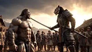 Epic Battle: The Mighty Hero Defeats the Giant Tyrant to Save the Village