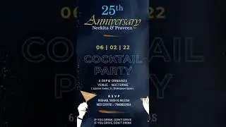Dazzling with best Invite for your 25th Anniversary Coctail Party!