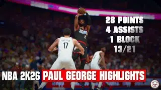 NBA 2K26: Paul George Realistic Highlights - SIXERS VS NETS | XBOX SERIES X